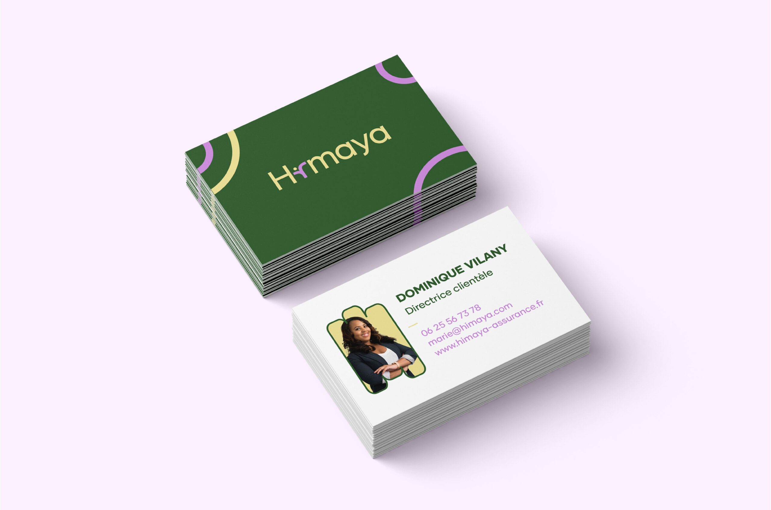 Cartes de visite Hirmaya — projet d’identité visuelle Neity Studio