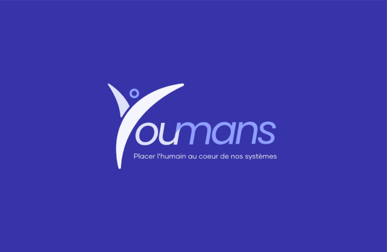 Logo Youmans sur un fond violet