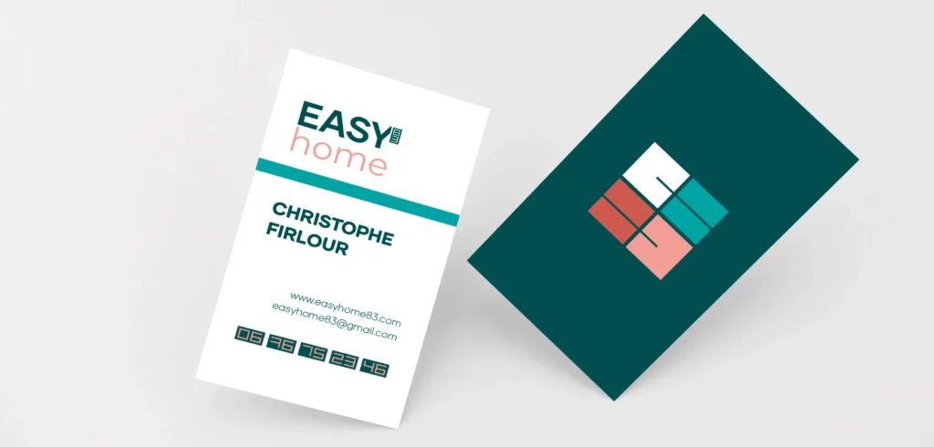 Carte de visite Easy Home avec sa nouvelle identité visuelle