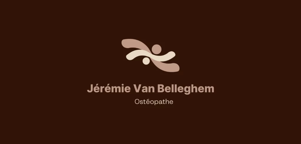 Logo de Jérémie Van Belleghem, ostéopathe, dans des tons bruns et beige