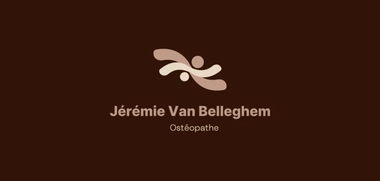 Logo de Jérémie Van Belleghem, ostéopathe, dans des tons bruns et beige