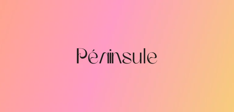 Logo Péninsule créé pour une marque de cosmétiques inspirée des rituels ancestraux