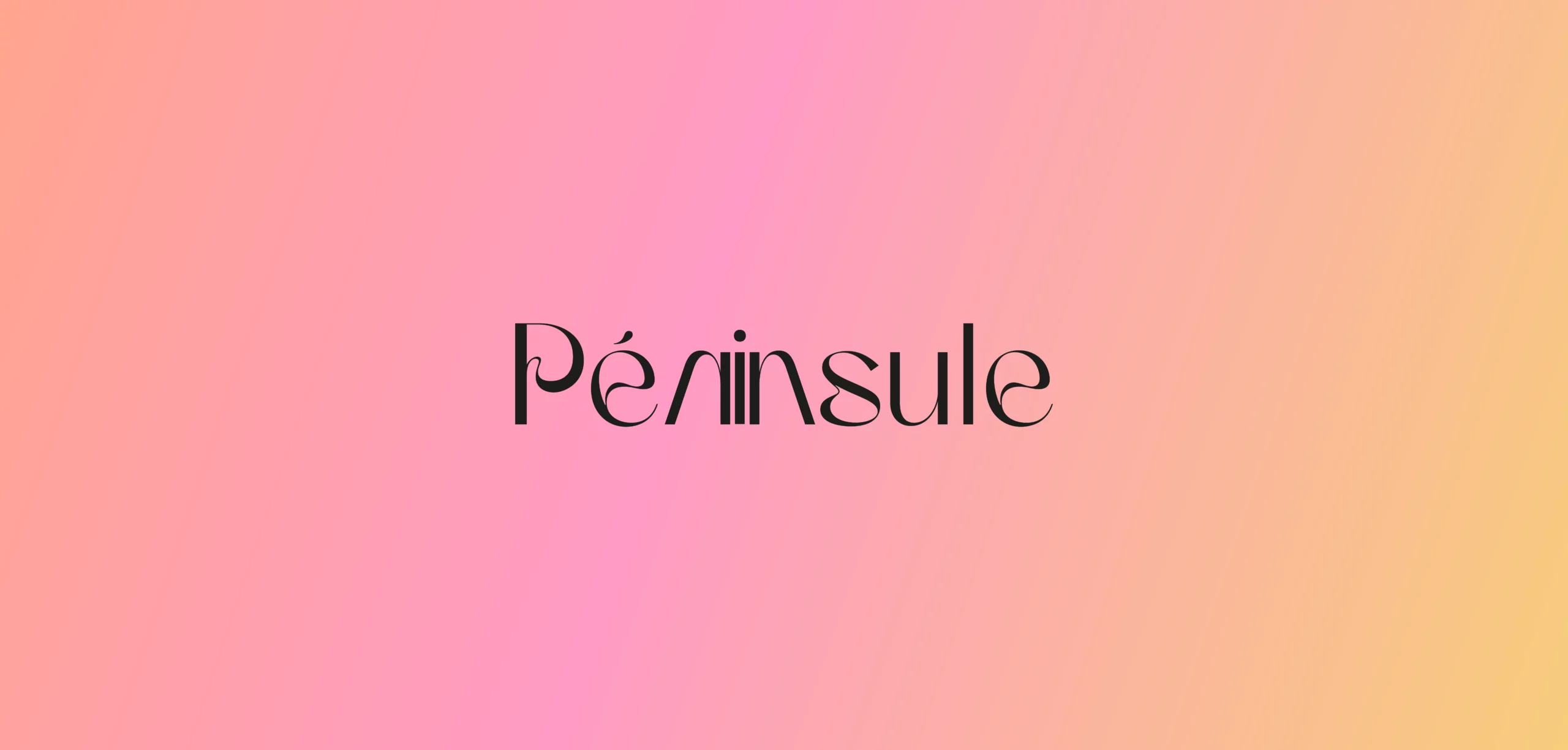 Logo Péninsule créé pour une marque de cosmétiques inspirée des rituels ancestraux