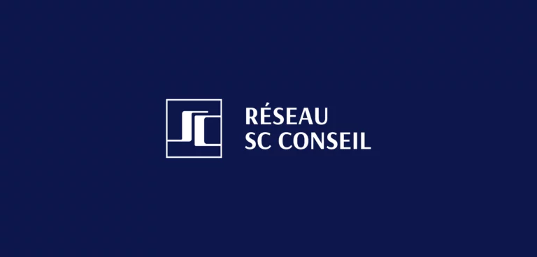 Identité visuelle de SC Conseil, courtier en assurance à Bordeaux, monogramme SC encadré