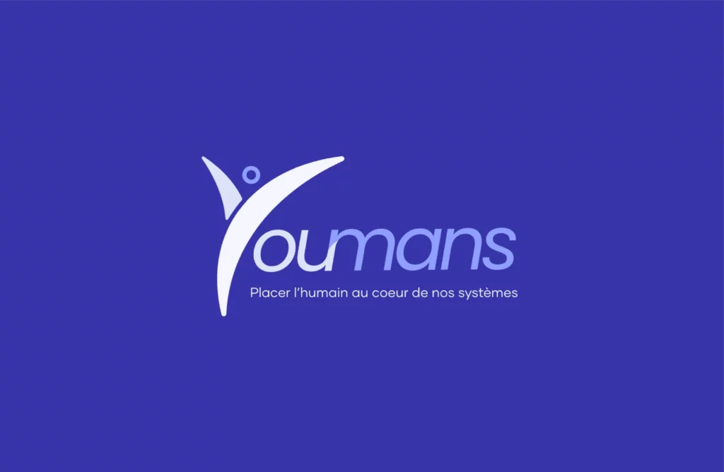 Logo Youmans et sa signature placer l'humain au coeur de nos systèmes