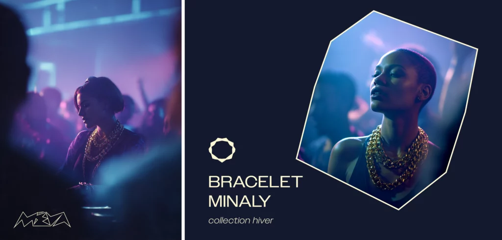 Campagne visuelle pour le bracelet Minaly de la marque MEVA